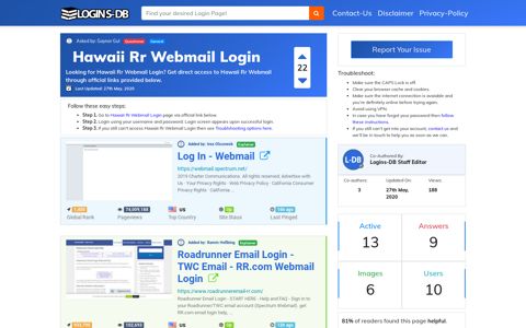 Hawaii Rr Webmail Login - Logins-DB