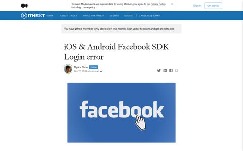 iOS & Android Facebook SDK Login error | by Myrick Chow ...