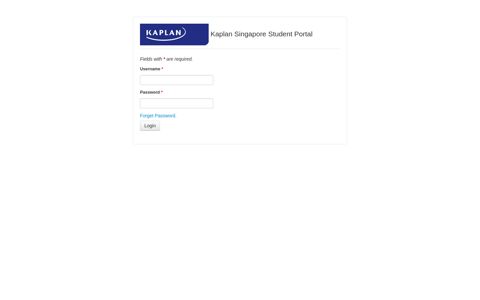 Student Portal - Login - Kaplan Singapore