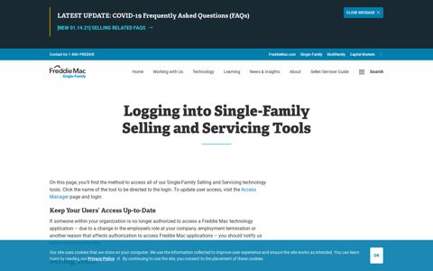 Logging In to Single-Family Selling and Servicing Tools ...