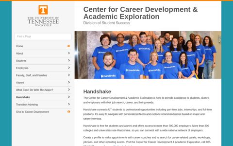 Handshake | Center for Career Development & Academic ...
