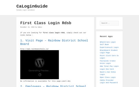 First Class Login Rdsb - CaLoginGuide