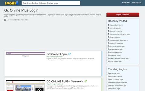Gc Online Plus Login - Loginii.com