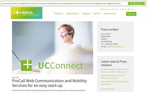 ProCall Web Communication and Mobility Services for ... - estos