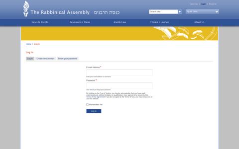 Login - The Rabbinical Assembly