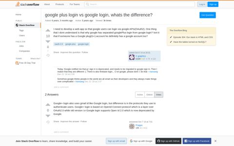 google plus login vs google login, whats the difference ...