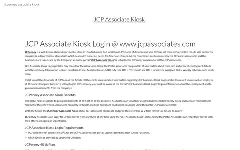 jcpenney associate kiosk - Google Sites