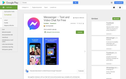 Messenger – Text and Video Chat for Free – Aplicații pe ...