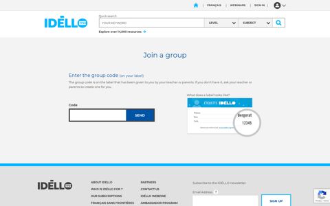 Join a group - Idello