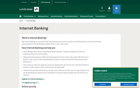 Internet Banking | Private Banking | Lloyds Bank