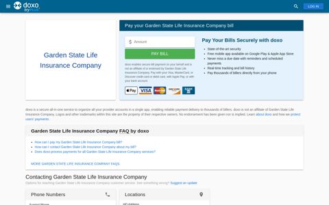 Garden State Life Insurance Company | Pay Your Bill Online ...