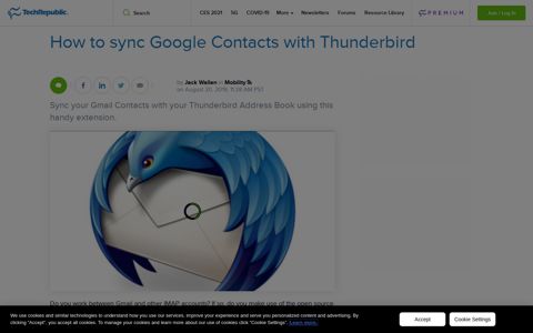 How to sync Google Contacts with Thunderbird - TechRepublic