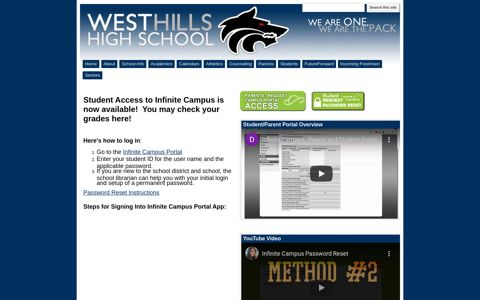 Infinite Campus Portal - West Hills High School - Google Sites