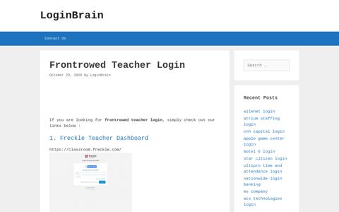 frontrowed teacher login - LoginBrain