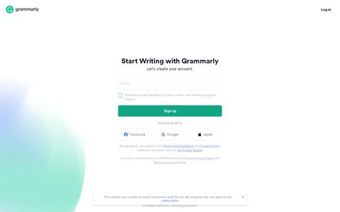 Sign Up – Create a Free Account | Grammarly