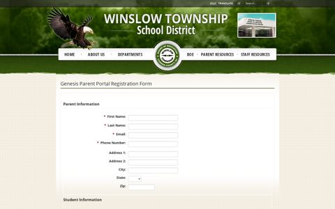 Genesis Parent Portal Registration Form - Winslow Township ...