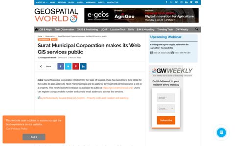 Surat Municipal Corporation makes its Web GIS services public