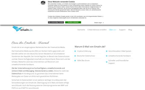 Über uns - E-Mail und Freemail von Emailn.de
