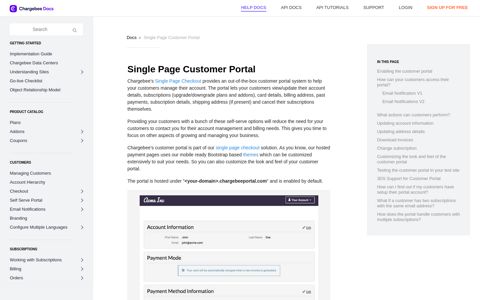 Customer Portal: Self Service Portal - Chargebee Docs