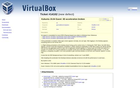 Kubuntu 15.04 Guest: 3D acceleration broken - VirtualBox