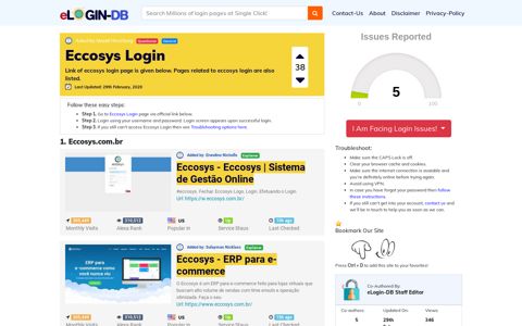 Eccosys Login - A database full of login pages from all over ...