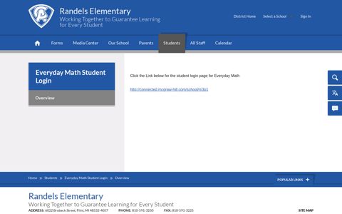 Everyday Math Student Login / Overview
