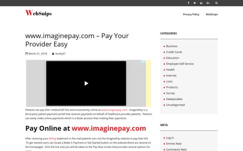 www.imaginepay.com - Pay Your Provider Easy - WebSnips