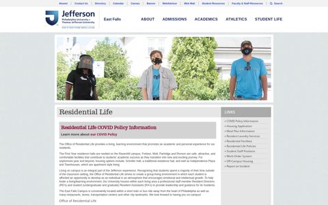 Residential Life Residential Life - Thomas Jefferson University