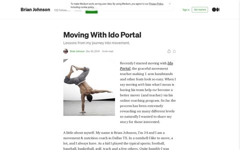 Moving With Ido Portal. Lessons from my journey into ...