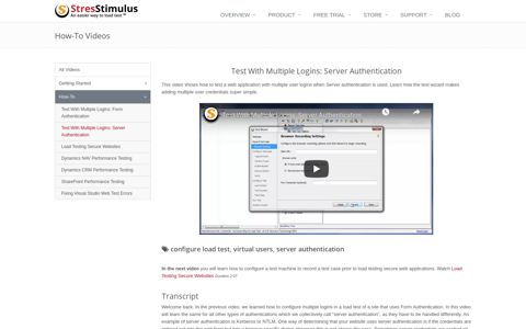 Load Testing Web Application with Multiple Logins-2: Video