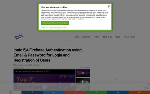 Ionic 5|4 Firebase Authentication using Email & Password for ...