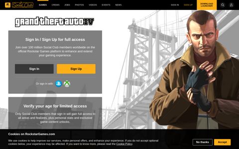 Grand Theft Auto IV - Rockstar Games Social Club