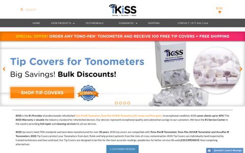 iKiSS - Tonometer Devices - Tip Covers - Repair