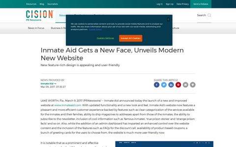Inmate Aid Gets a New Face, Unveils Modern New Website