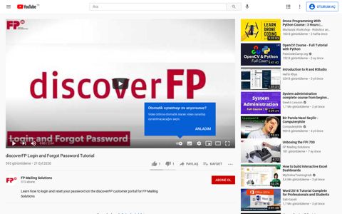 discoverFP Login and Forgot Password Tutorial - YouTube