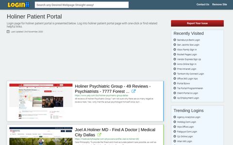 Holiner Patient Portal