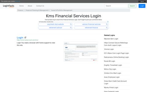 Kms Financial Services - Login - LoginFacts