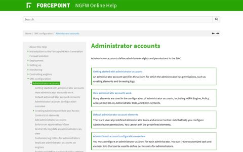 Administrator accounts - Next Generation Firewall