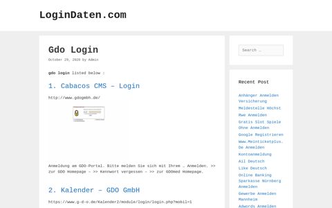 Gdo - Cabacos Cms - Login - LoginDaten.com