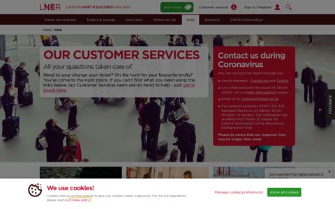 Customer Service Information | LNER | Formerly Virgin Trains ...