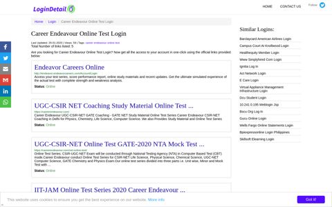 Career Endeavour Online Test Login Endeavor Careers ...