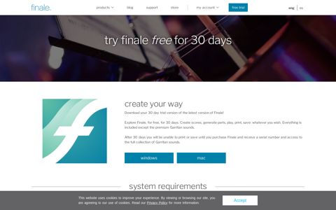 Try Finale Free For 30 Days | Get A Finale Free Trial