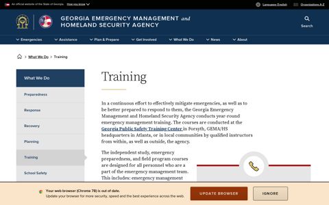 Training | Georgia Emergency Management and Homeland ...