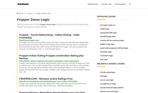 Fropper Zones Login ❤️ One Click Access