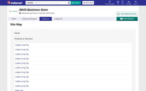 Sitemap - JMVD Business Store - IndiaMART