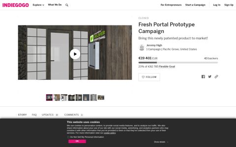 Fresh Portal Prototype Campaign | Indiegogo