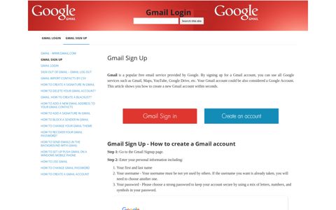Gmail Sign Up - Gmail Login - Google Sites