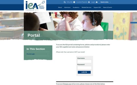 Portal : Portal Login - Intensive Education Academy, Inc.