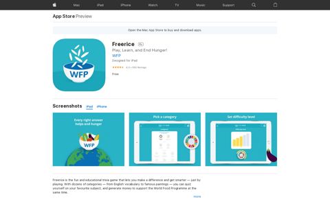‎Freerice on the App Store