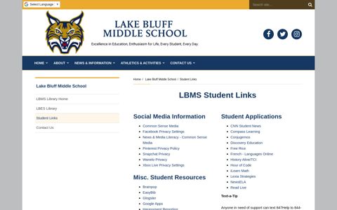 Student Links | Lake Bluff Middle School